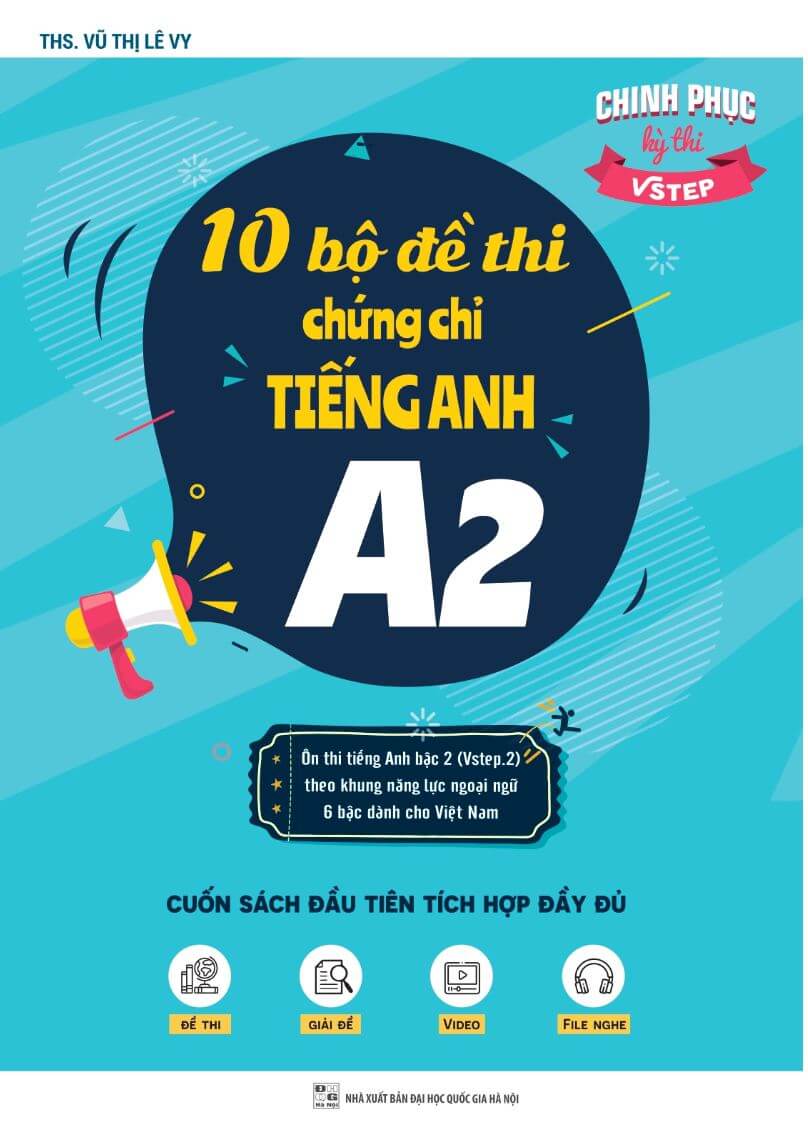 Sách 10 cỗ đề đua chứng từ giờ Anh A2 PDF